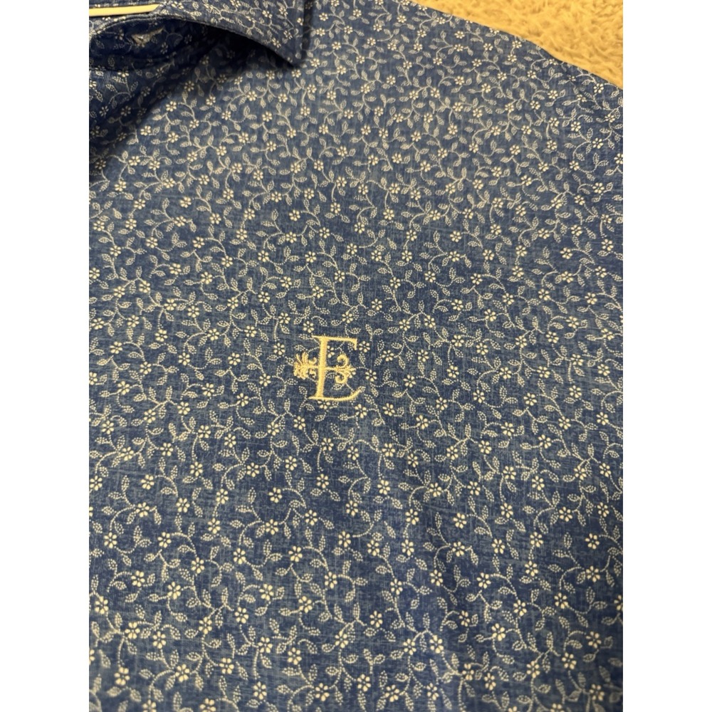 Johnnie O Short Sleeve All Over Print Floral Golf Polo Shirt Size Large - Picture 3 of 8